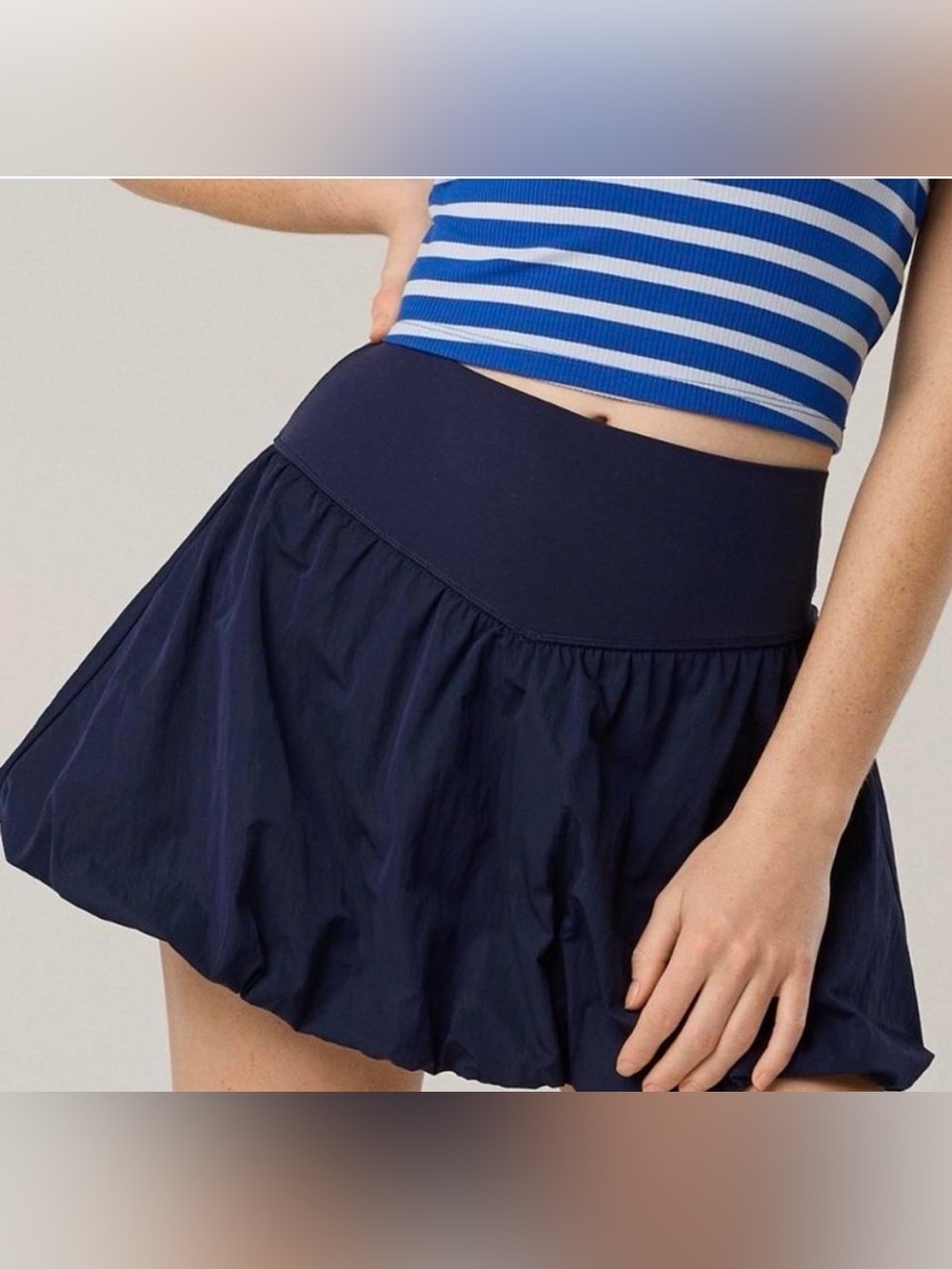OFFLINE by Aerie Real Me Navy Bubble Skort Athletic Tennis Pickleball Medium